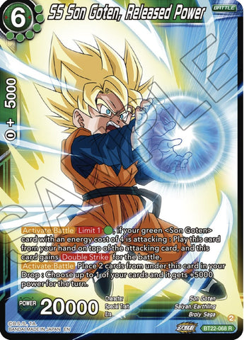 SS Son Goten, Released Power (BT22-068) [Critical Blow] Parallel Foil