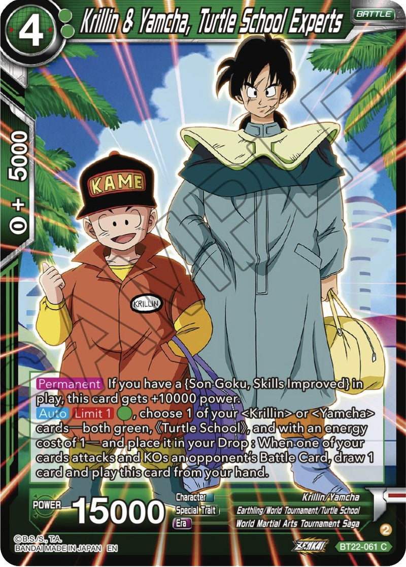 Krillin & Yamcha, Turtle School Experts (BT22-061) [Critical Blow] Parallel Foil