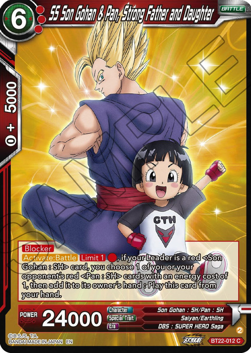 SS Son Gohan & Pan, Strong Father and Daughter (BT22-012) [Critical Blow] Parallel Foil
