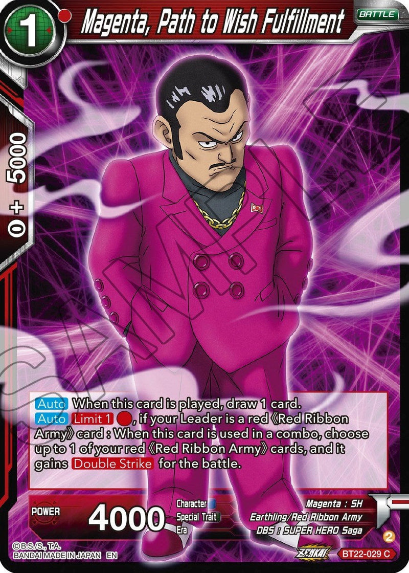 Magenta, Path to Wish Fulfillment (BT22-029) [Critical Blow] Parallel Foil