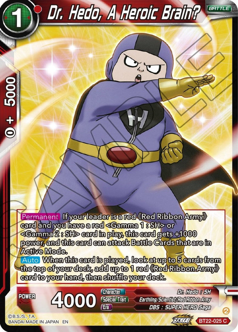 Dr Hedo, A Heroic Brain? (BT22-025) [Critical Blow] Parallel Foil