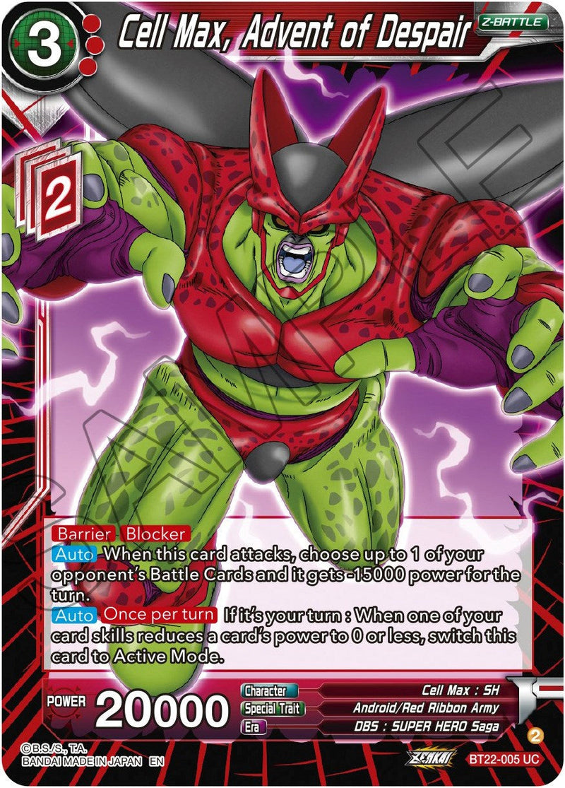 Cell Max, Advent of Despair (BT22-005) [Critical Blow] Parallel Foil