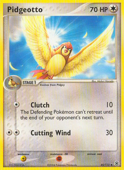Pidgeotto (45/112) [EX: FireRed & LeafGreen] Reverse Holofoil