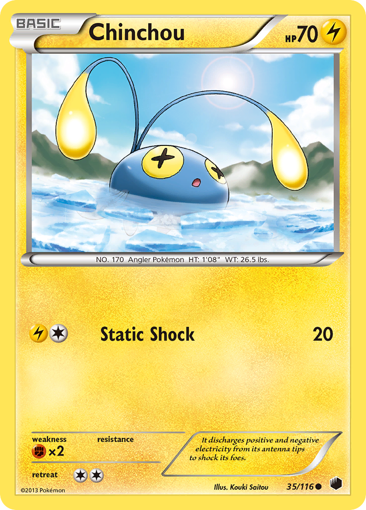 Chinchou (35/116) [Black & White: Plasma Freeze] Reverse Holofoil