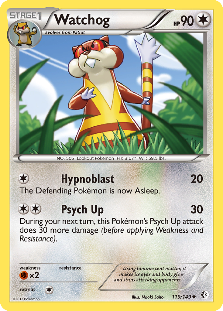 Watchog (119/149) [Black & White: Boundaries Crossed] Reverse Holofoil