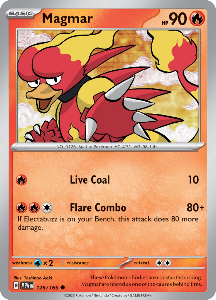 Magmar (126/165) [Scarlet & Violet 151] Reverse Holofoil