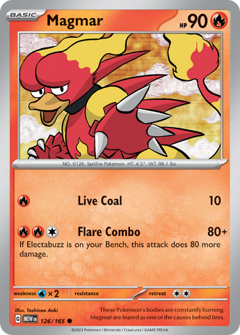 Magmar (126/165) [Scarlet & Violet 151] Reverse Holofoil