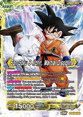 Son Goku // Son Goku & Korin, Martial Discipline (BT22-081) [Critical Blow] Parallel Foil