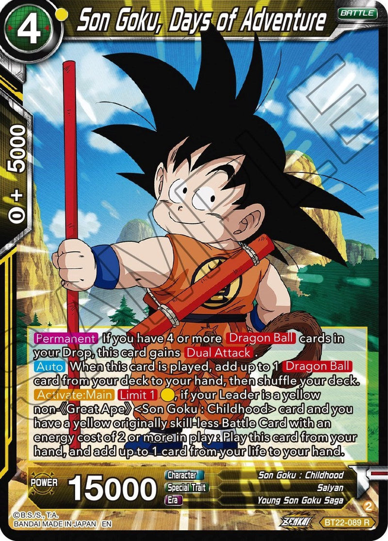 Son Goku, Days of Adventure (BT22-089) [Critical Blow] Parallel Foil