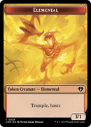 Elemental (0026) // Construct (0042) Double-Sided Token [Commander Masters Tokens] Foil