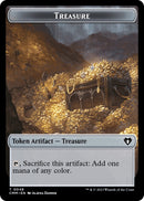 Treasure // Stoneforged Blade Double-Sided Token [Commander Masters Tokens] Foil