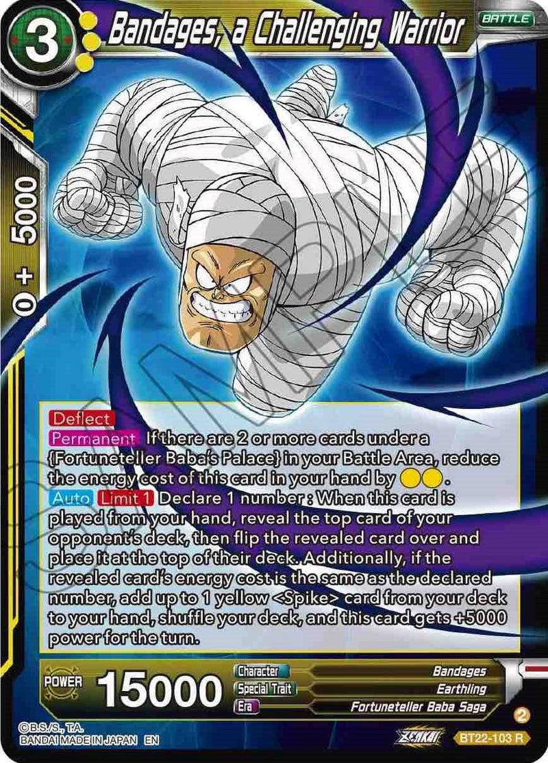 Bandages, a Challenging Warrior (BT22-103) [Critical Blow] Parallel Foil