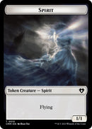 Spirit (0010) // Drake Double-Sided Token [Commander Masters Tokens] Foil