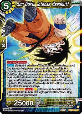 Son Goku, Intense Headbutt (BT22-090) [Critical Blow] Parallel Foil
