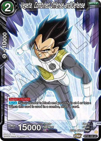 Vegeta, Combined Offense and Defense (BT22-120) [Critical Blow] Parallel Foil
