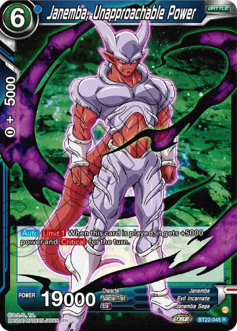 Janemba, Unapproachable Power (BT22-045) [Critical Blow] Parallel Foil