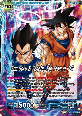 Son Goku // Son Goku & Vegeta, Tag Team in Hell (BT22-031) [Critical Blow] Parallel Foil