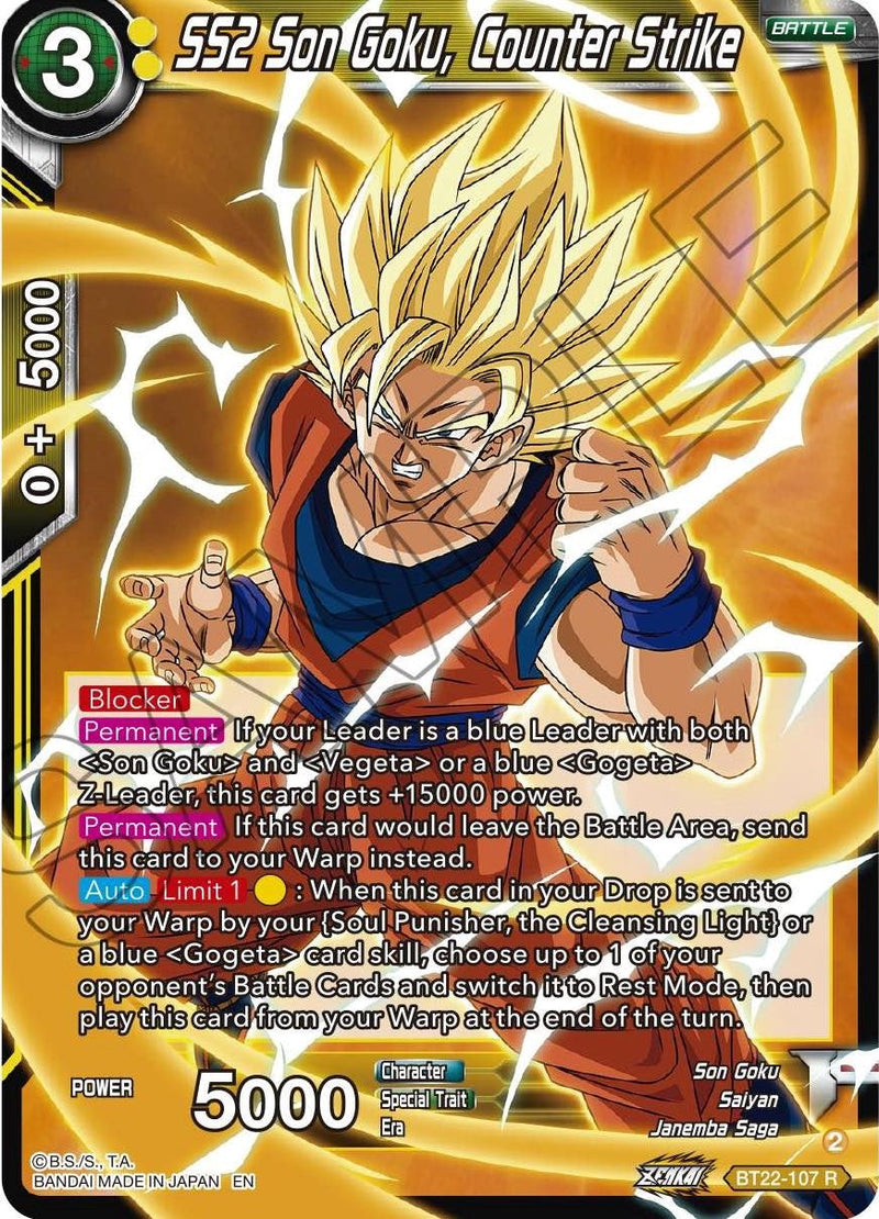 SS2 Son Goku, Counter Strike (BT22-107) [Critical Blow] Parallel Foil