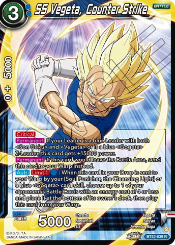 SS Vegeta, Counter Strike (BT22-039) [Critical Blow] Parallel Foil