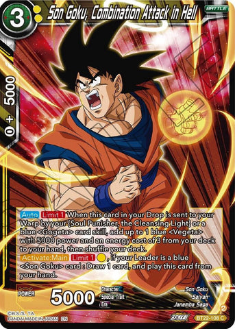 Son Goku, Combination Attack in Hell (BT22-108) [Critical Blow] Parallel Foil