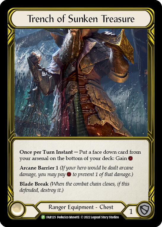 【Cold Foil】Trench of Sunken Treasure Trench of Sunken Treasure (Golden) [FAB125] (Promo) Cold Foil