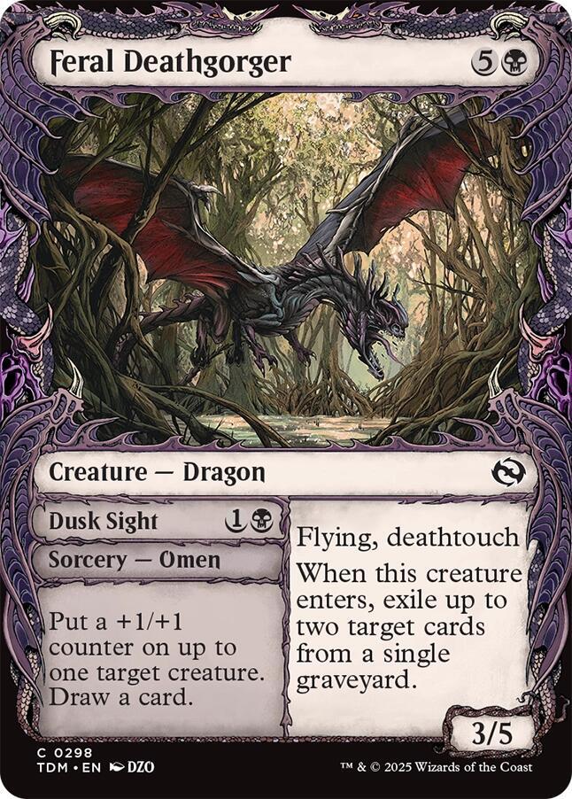 Feral Deathgorger (Showcase) [Tarkir: Dragonstorm] Foil