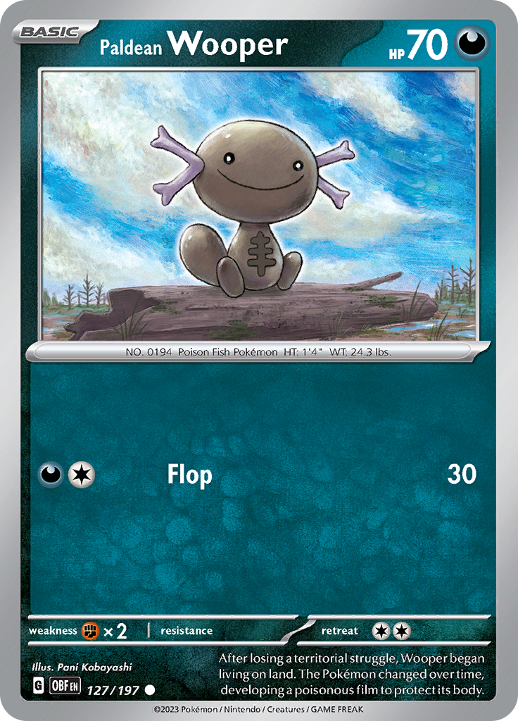 Paldean Wooper (127/197) [Scarlet & Violet: Obsidian Flames] Reverse Holofoil