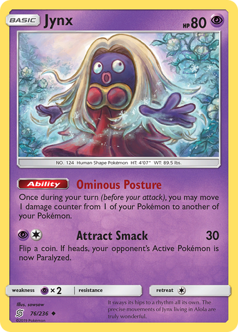 Jynx (76/236) [Sun & Moon: Unified Minds] Reverse Holofoil