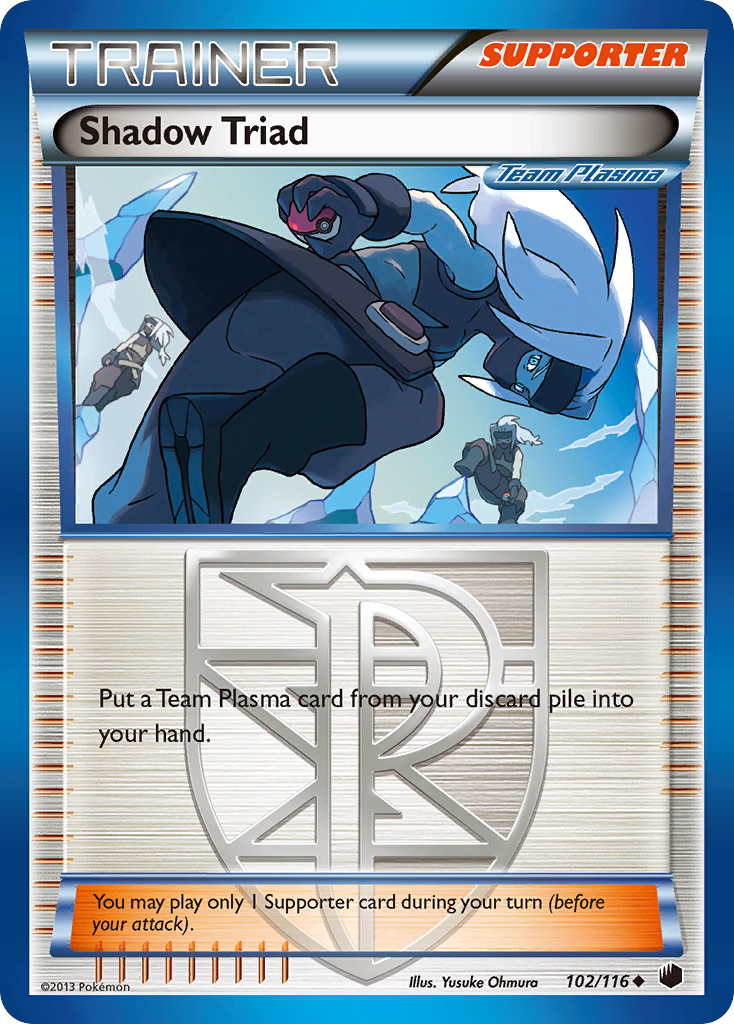 Shadow Triad (102/116) [Black & White: Plasma Freeze] Reverse Holofoil