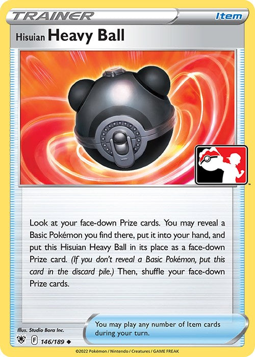 Hisuian Heavy Ball (146/189) [Prize Pack Series Three] Holofoil