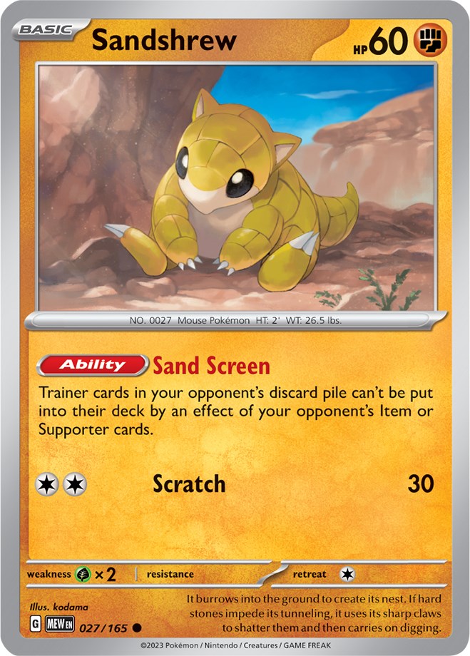 Sandshrew (027/165) [Scarlet & Violet 151] Reverse Holofoil