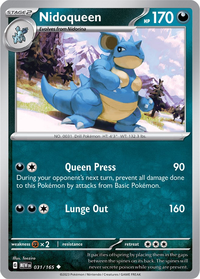 Nidoqueen (031/165) [Scarlet & Violet 151] Reverse Holofoil
