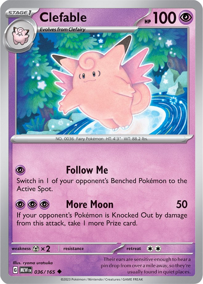 Clefable (036/165) [Scarlet & Violet 151] Reverse Holofoil