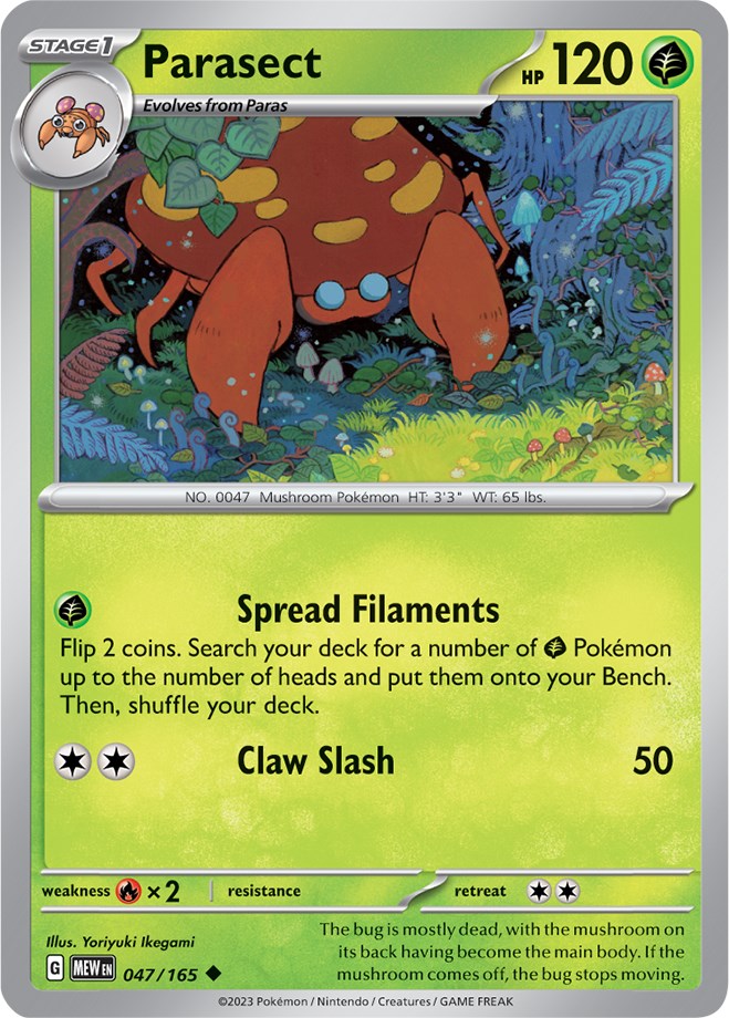 Parasect (047/165) [Scarlet & Violet 151] Reverse Holofoil