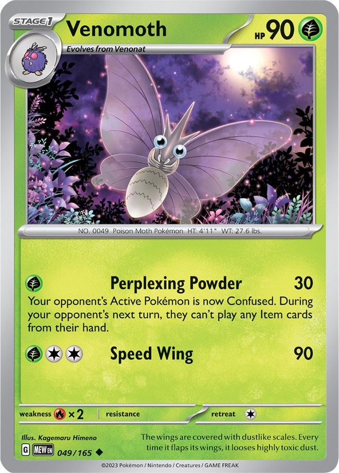 Venomoth (049/165) [Scarlet & Violet 151] Reverse Holofoil