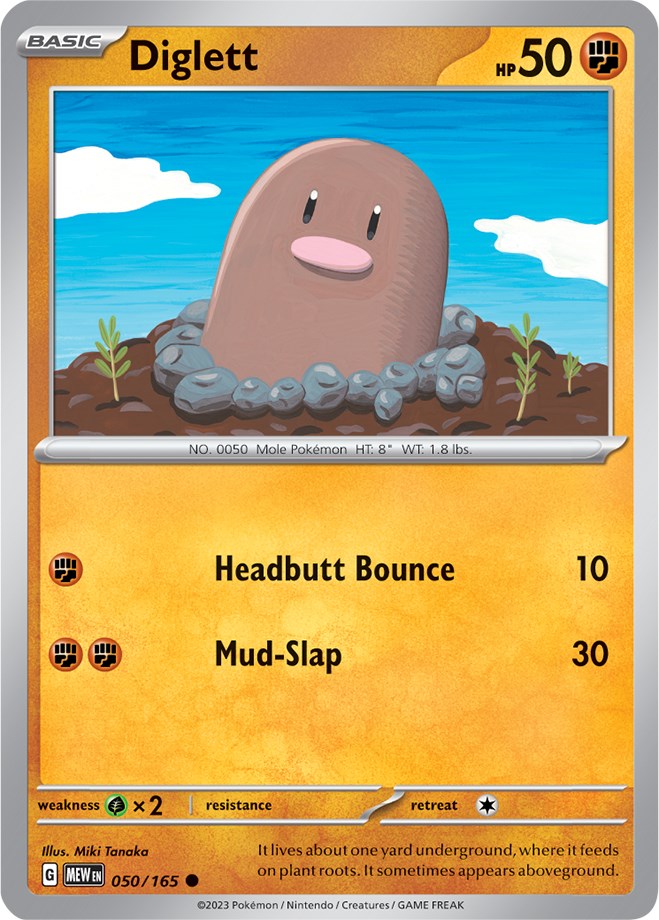 Diglett (050/165) [Scarlet & Violet 151] Reverse Holofoil