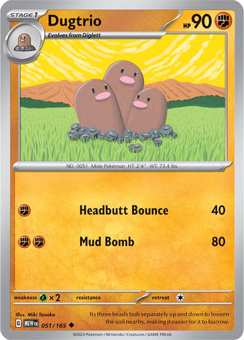 Dugtrio (051/165) [Scarlet & Violet 151] Reverse Holofoil