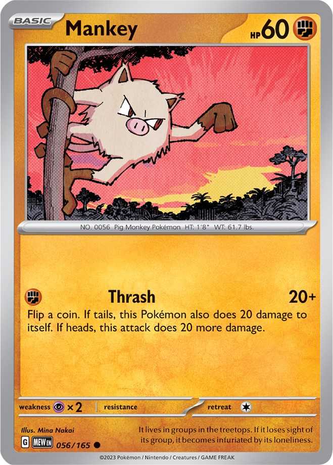 Mankey (056/165) [Scarlet & Violet 151] Reverse Holofoil