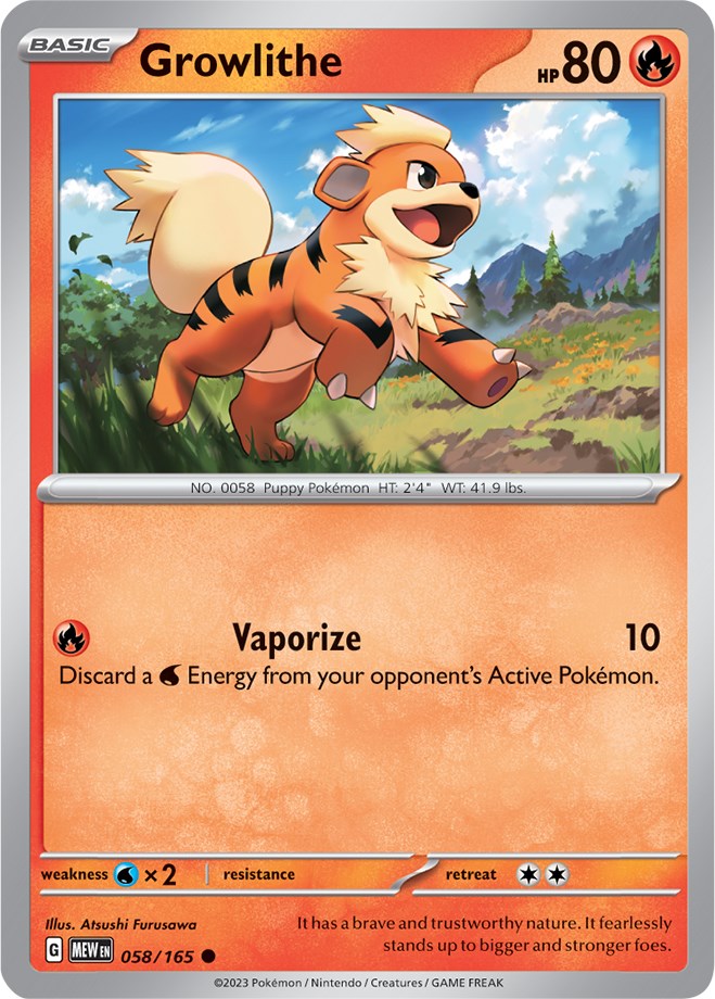 Growlithe (058/165) [Scarlet & Violet 151] Reverse Holofoil