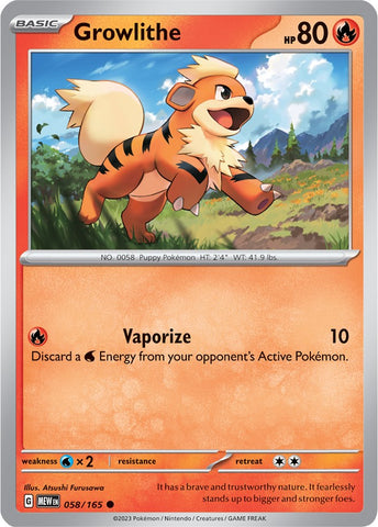 Growlithe (058/165) [Scarlet & Violet 151] Reverse Holofoil