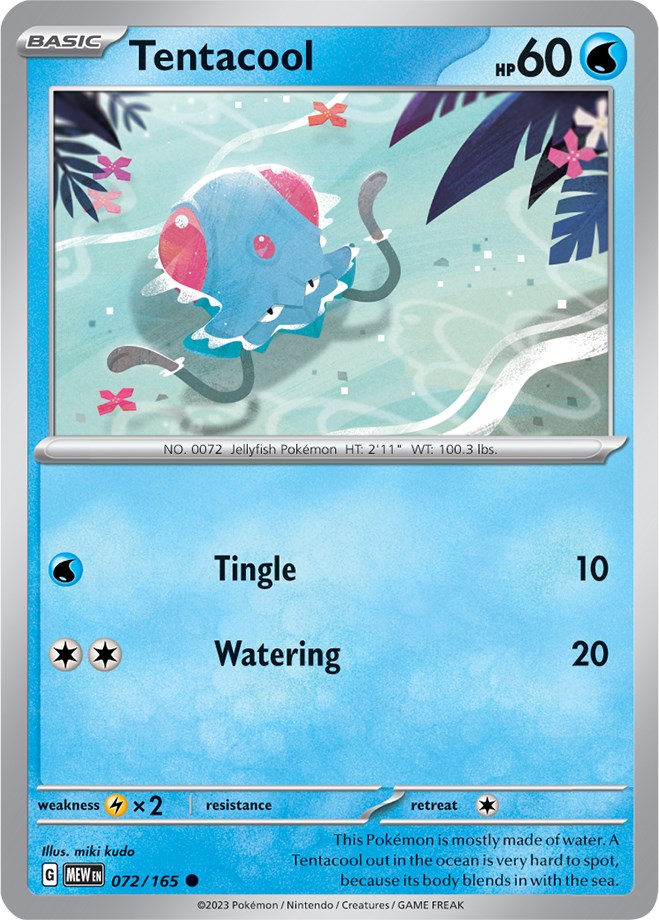 Tentacool (072/165) [Scarlet & Violet 151] Reverse Holofoil