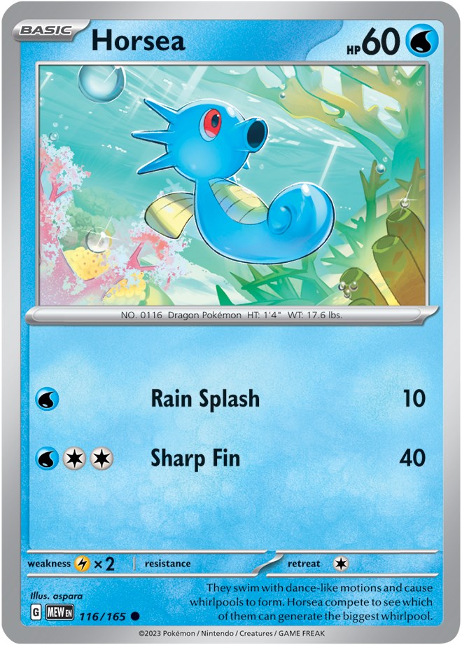 Horsea (116/165) [Scarlet & Violet 151] Reverse Holofoil