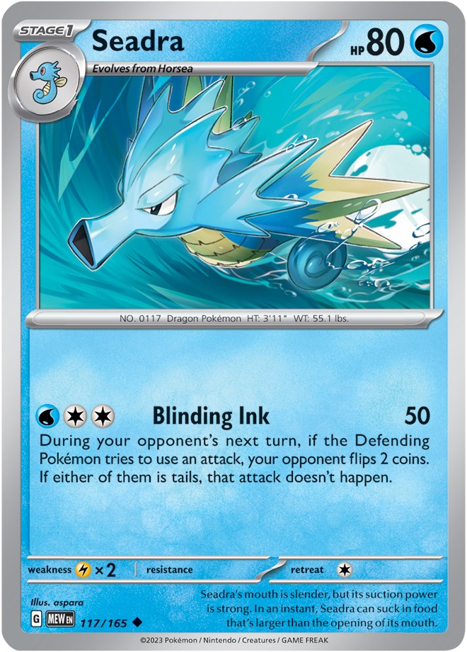 Seadra (117/165) [Scarlet & Violet 151] Reverse Holofoil