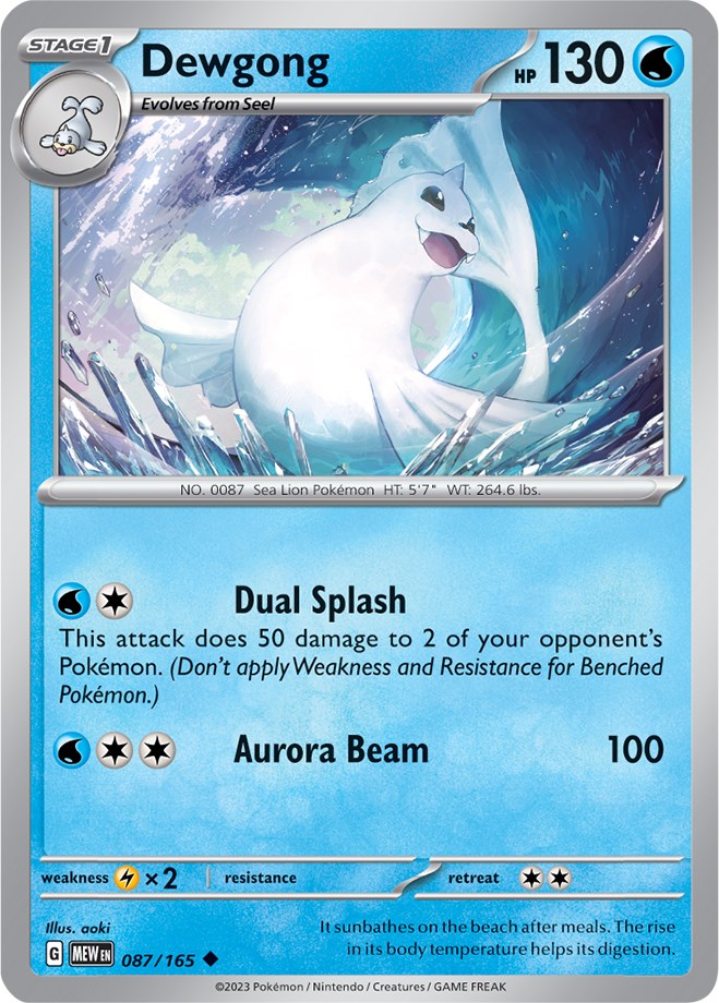 Dewgong (087/165) [Scarlet & Violet 151] Reverse Holofoil