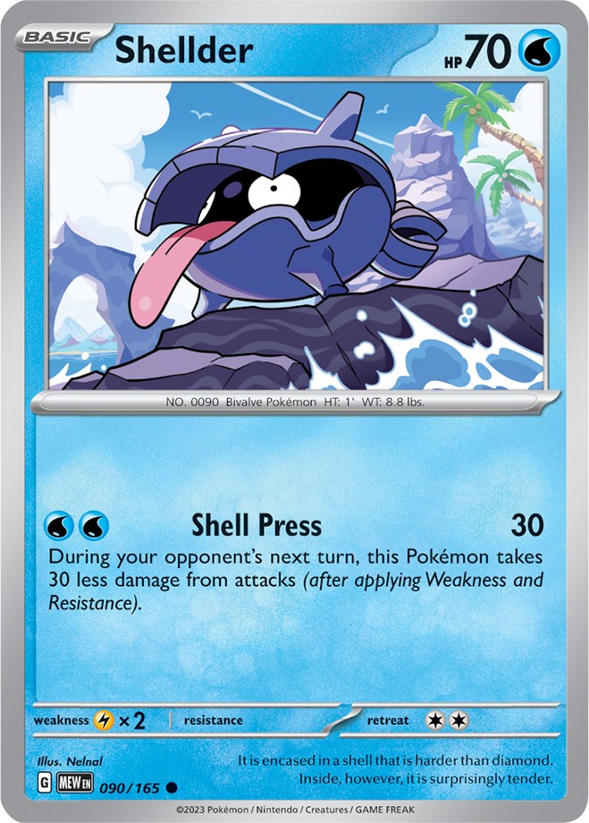 Shellder (090/165) [Scarlet & Violet 151] Reverse Holofoil