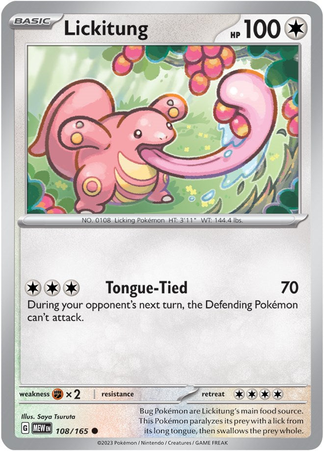 Lickitung (108/165) [Scarlet & Violet 151] Reverse Holofoil