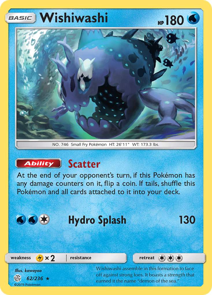 Wishiwashi (62/236) [Sun & Moon: Cosmic Eclipse] Reverse Holofoil