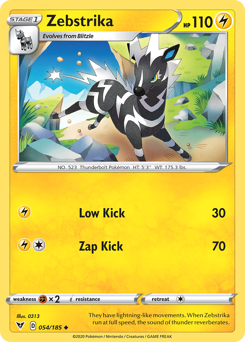 Zebstrika (054/185) [Sword & Shield: Vivid Voltage] Reverse Holofoil