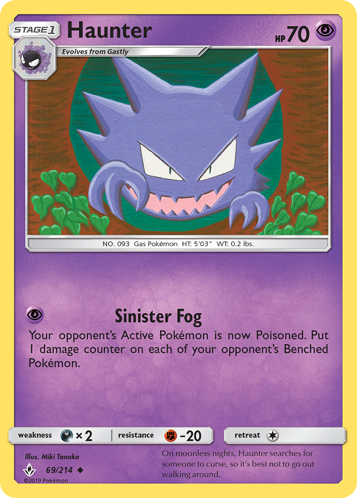 Haunter (69/214) [Sun & Moon: Unbroken Bonds] Reverse Holofoil
