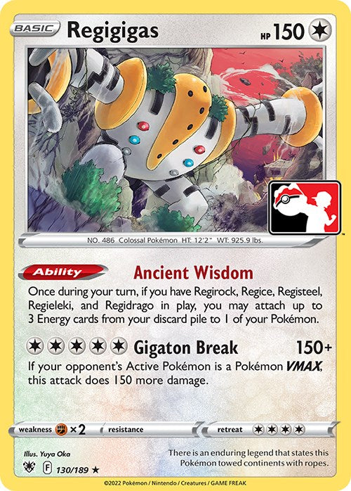 Regigigas (130/189) [Prize Pack Series Three] Holofoil